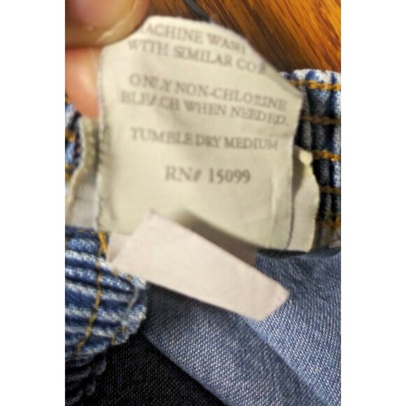 Classic Elements Pull-On Jeans womens Sz 12P ankle Blue Denim pockets high rise - Picture 7 of 8